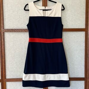 41 Hawthorne Sloane Colorblock A-line Midi Ponte Shift Dress - Medium